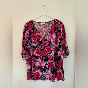 NWT Emily Wonder/Andree By Unit Floral Top L